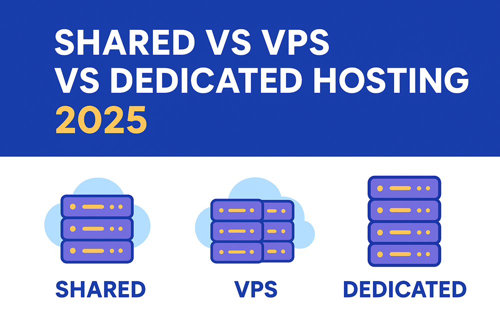 Ultimate Guide: Shared vs VPS vs Dedicated Hosting – Hostixia 2025